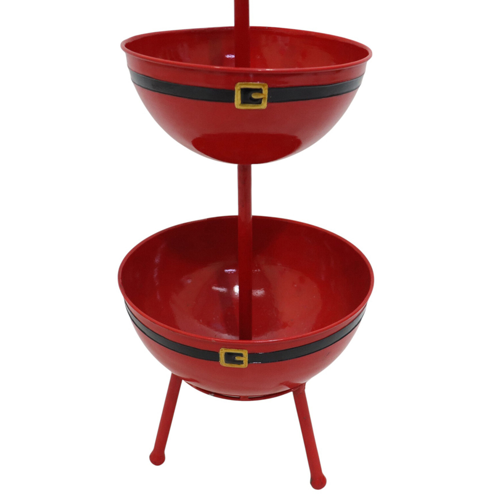 Tiered Metal Festive Planter - Red Image 3