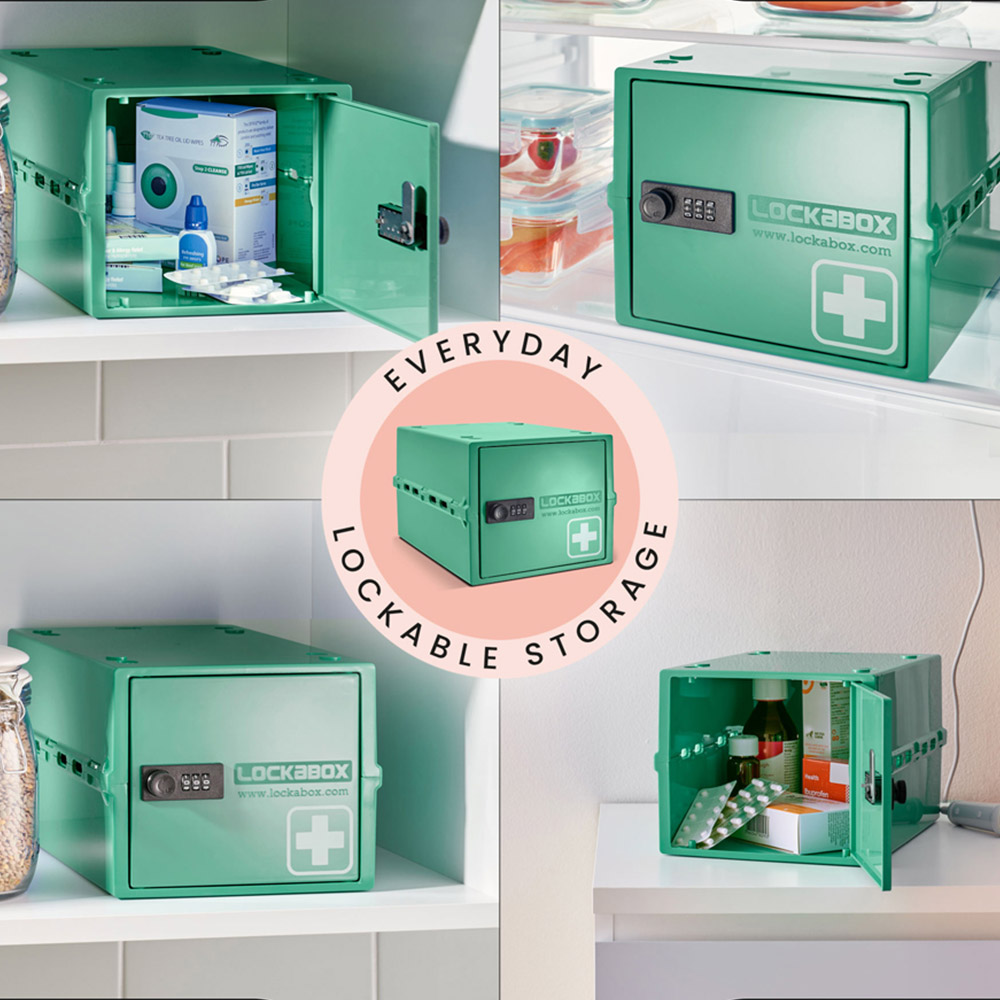 Lockabox One Medi Green Lockable Safe Box 10.5L Image 3