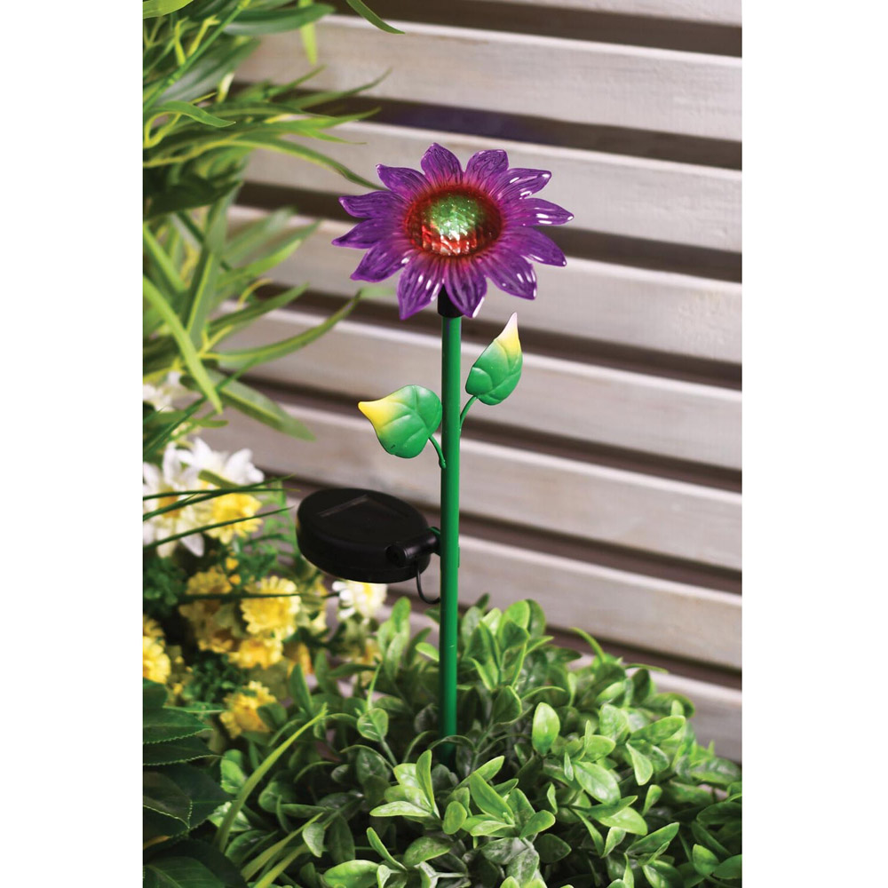 Solar Sunflower Stake Light Image 7