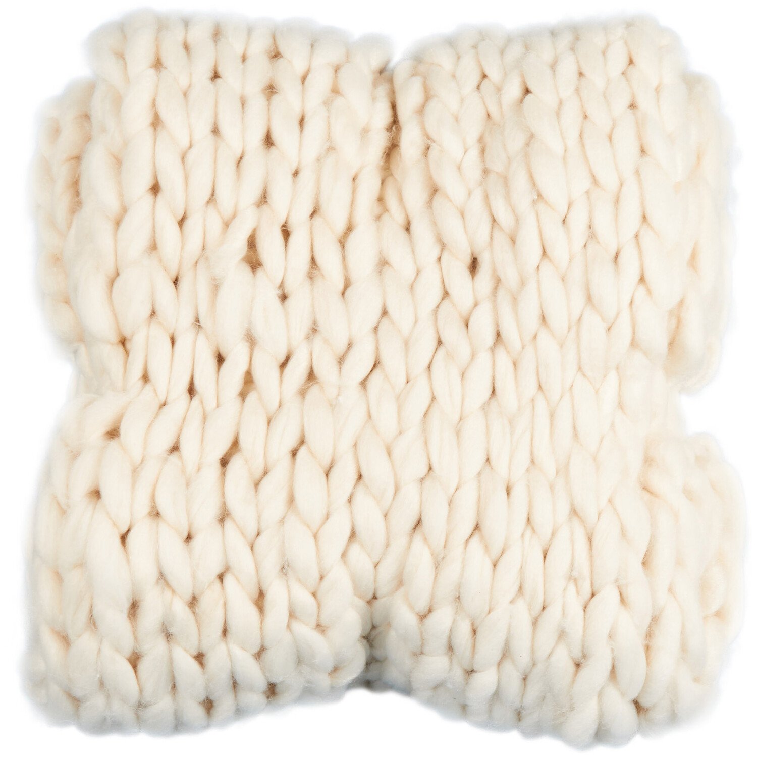 Divante Chunky Knit Throw - Ivory Image 3