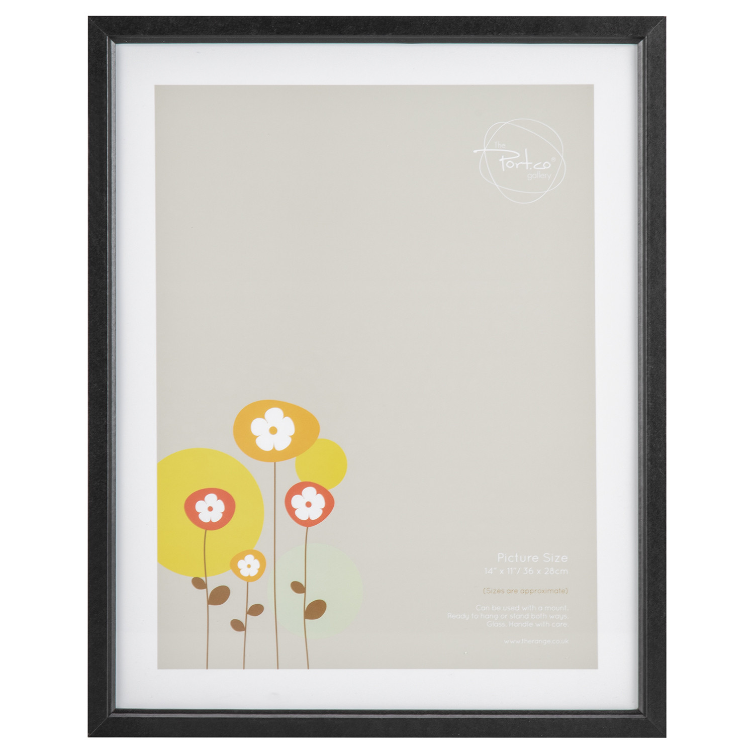 The Port Co Gallery Black Ridged Photo Frame 14 x 11 inch Image 2