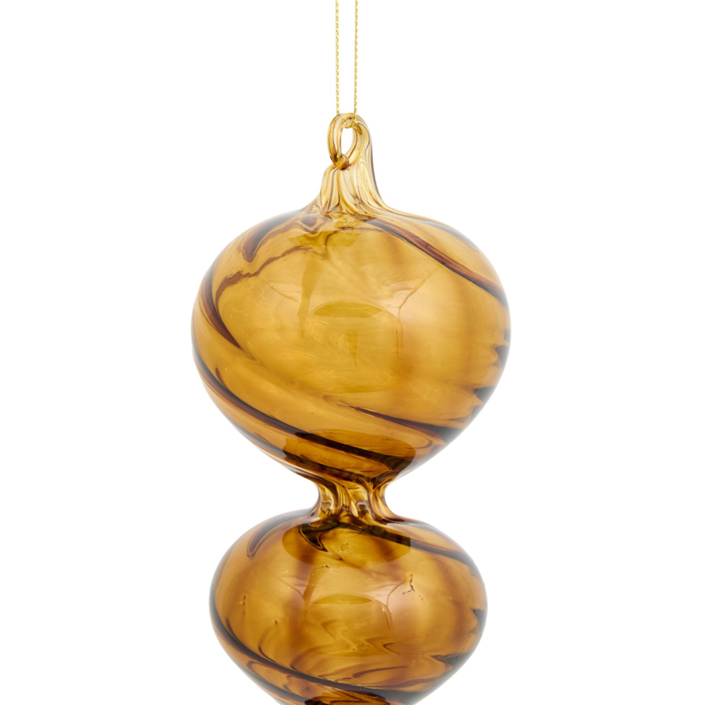 Opaque Droplet Bauble Amber Image 2