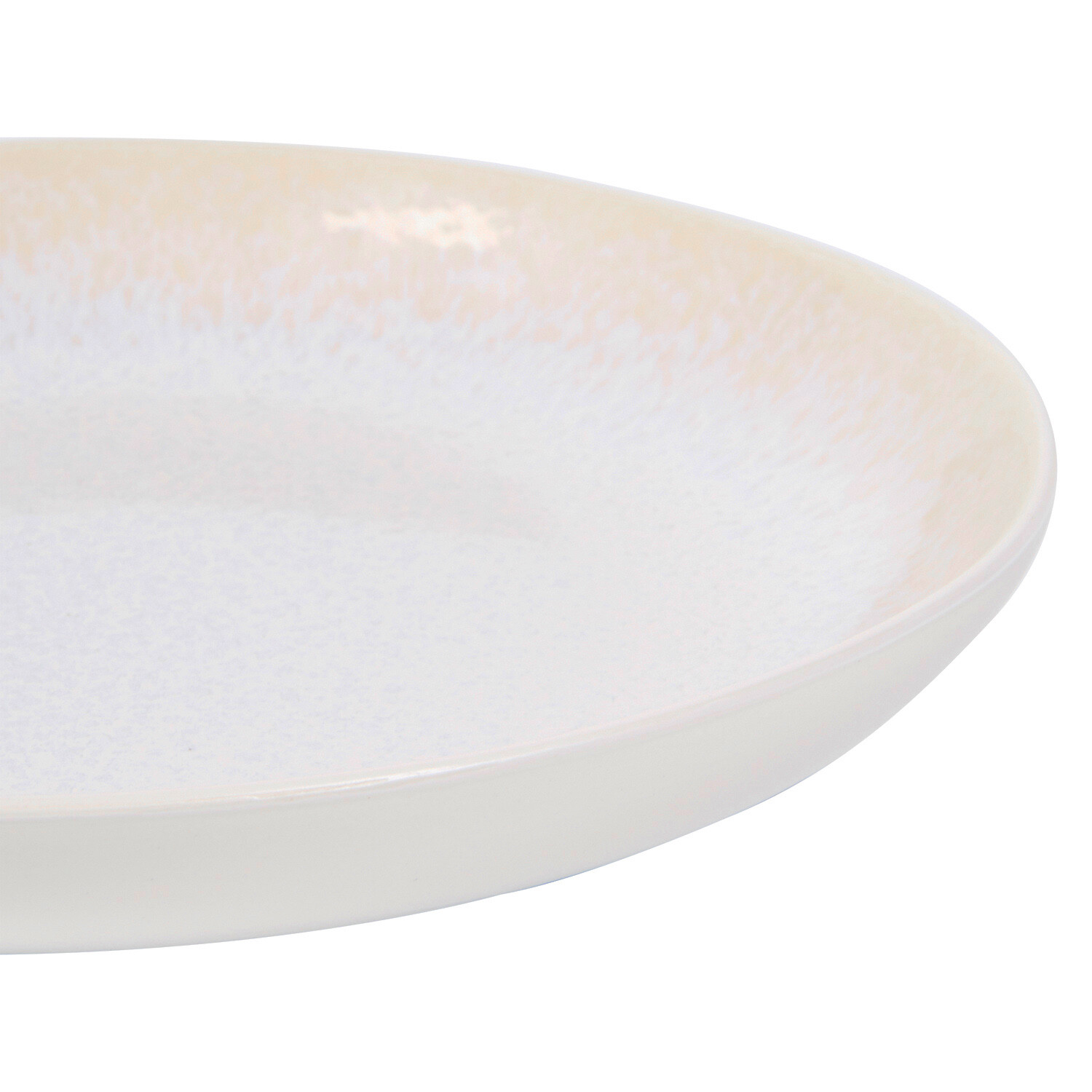 White Textured Serving Bowl - White Image 6