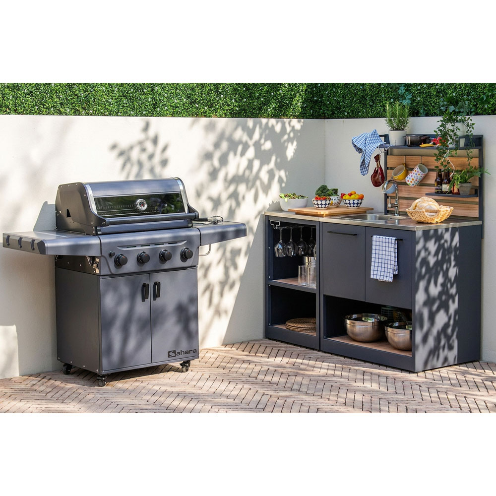 Sahara 2 Door Single Shelf Kitchen Island Unit Image 7