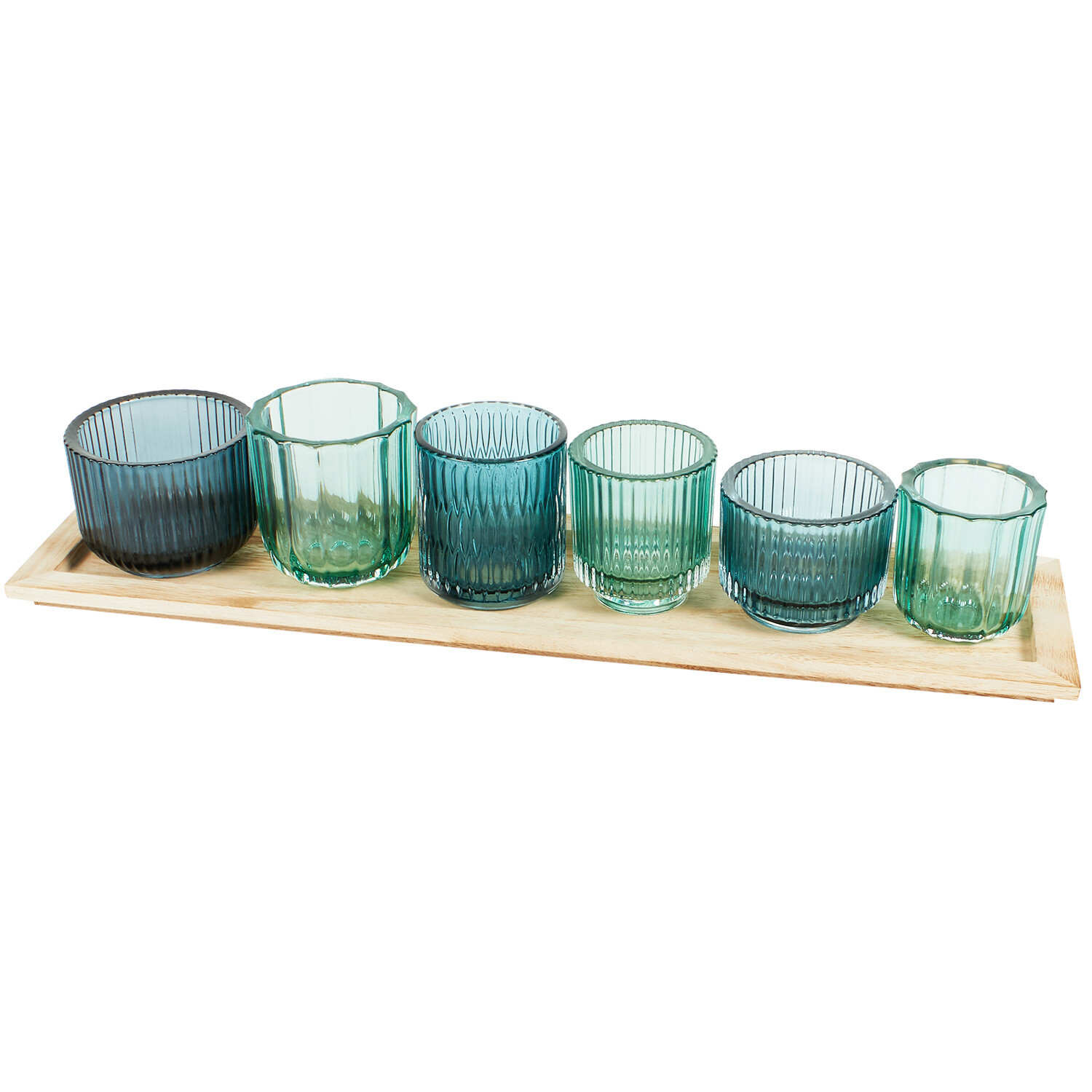 Blue Mari Candle Tray - Blue Image 3