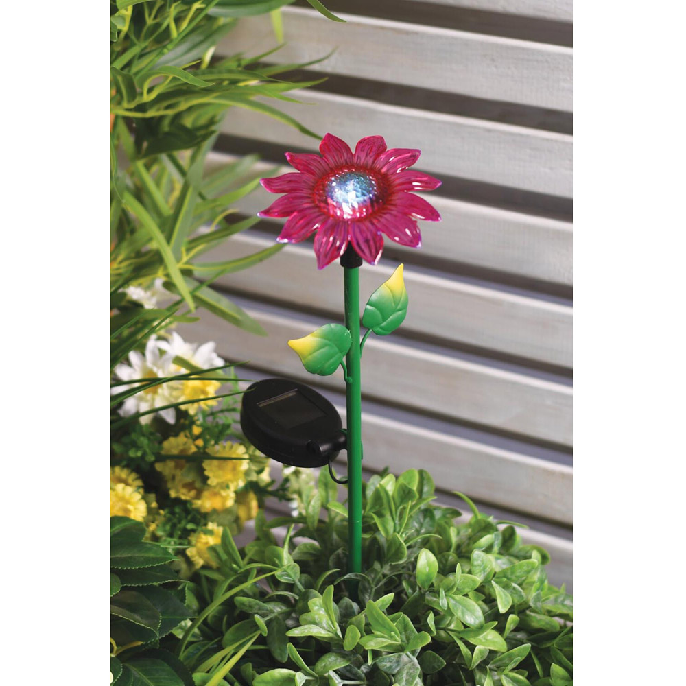 Solar Sunflower Stake Light Image 5