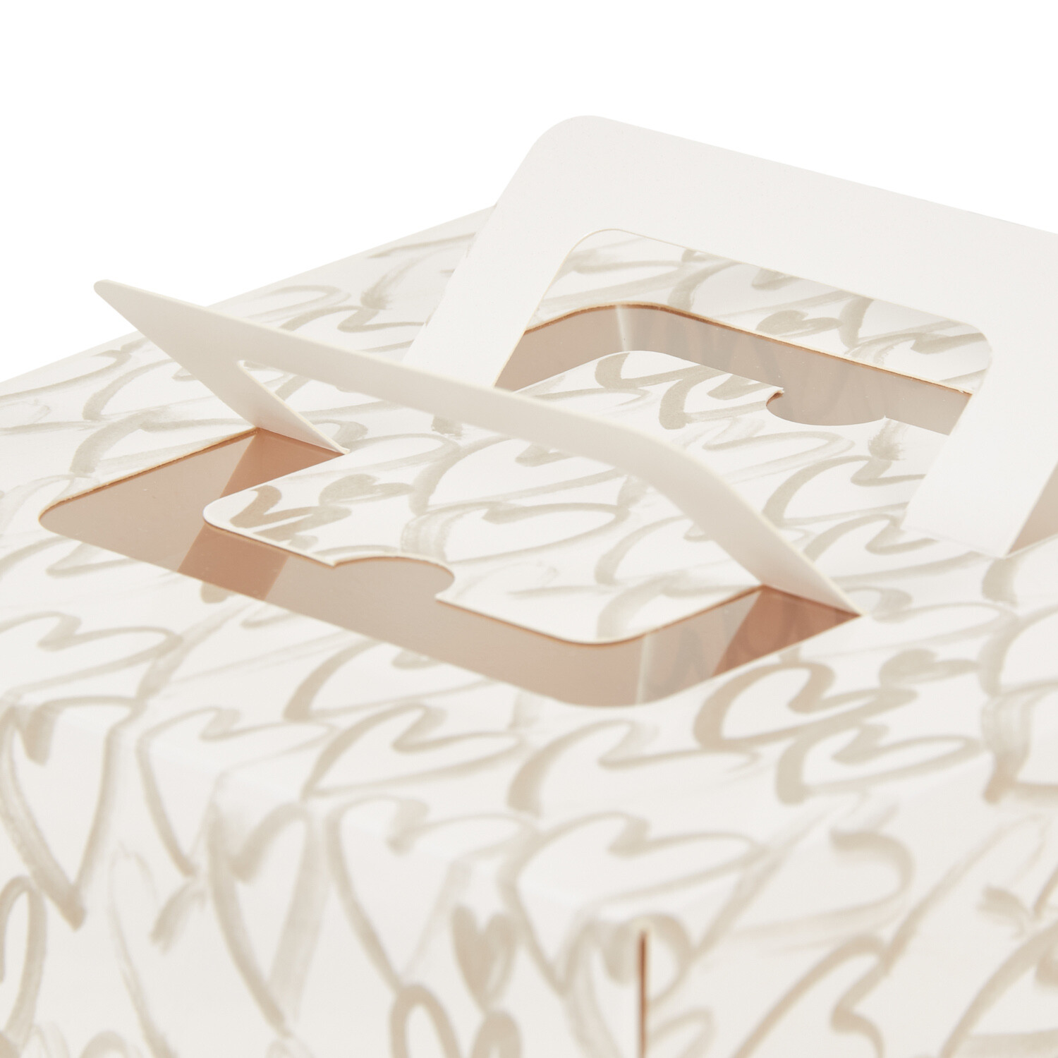 Pack of 2 Hearts Cake Boxes - Neutral Image 5