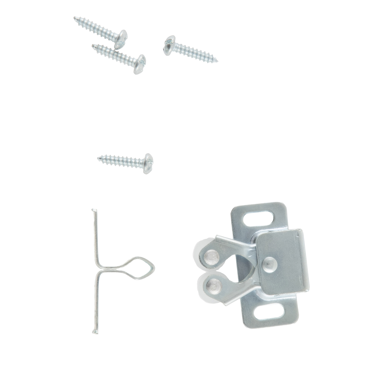 Hiatt Zinc Plated Double Roller Door Catch with Screws  Image 2