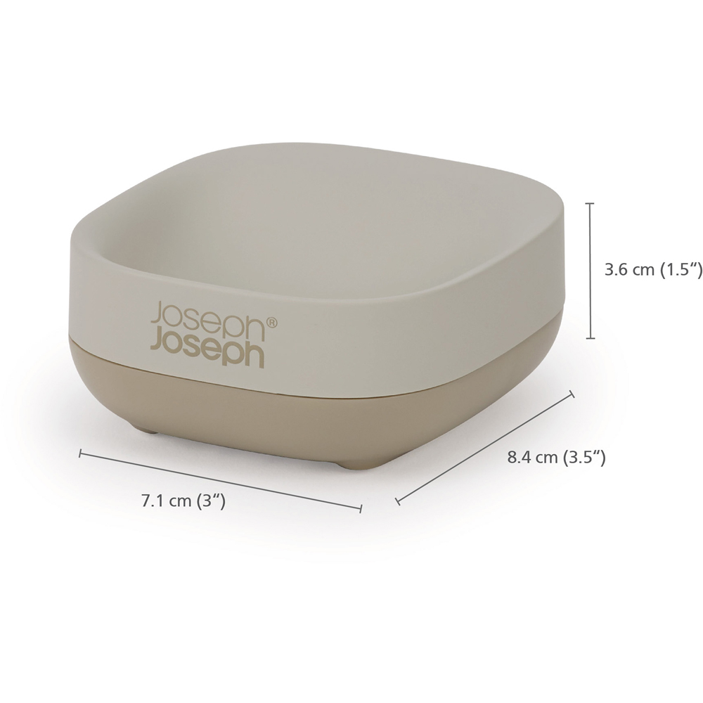 Joseph Joseph Slim Matt Ecru Compact Soap Dish Image 8