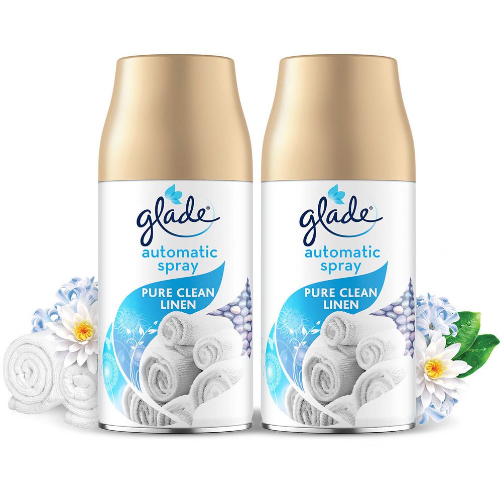 Glade Pure Clean Linen Automatic Spray Refill 269ml 2 Pack Image 2