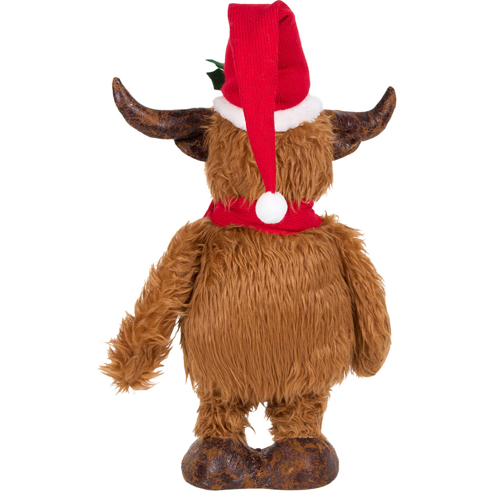 Christmas Highland CowRed and Brown Image 4