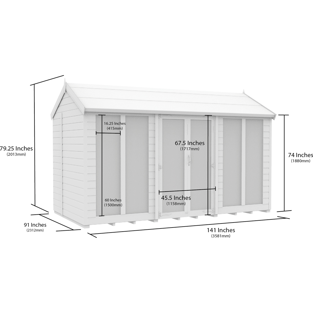 DIY Sheds 12 x 8ft Tongue and Groove Timber Apex Summerhouse Image 7