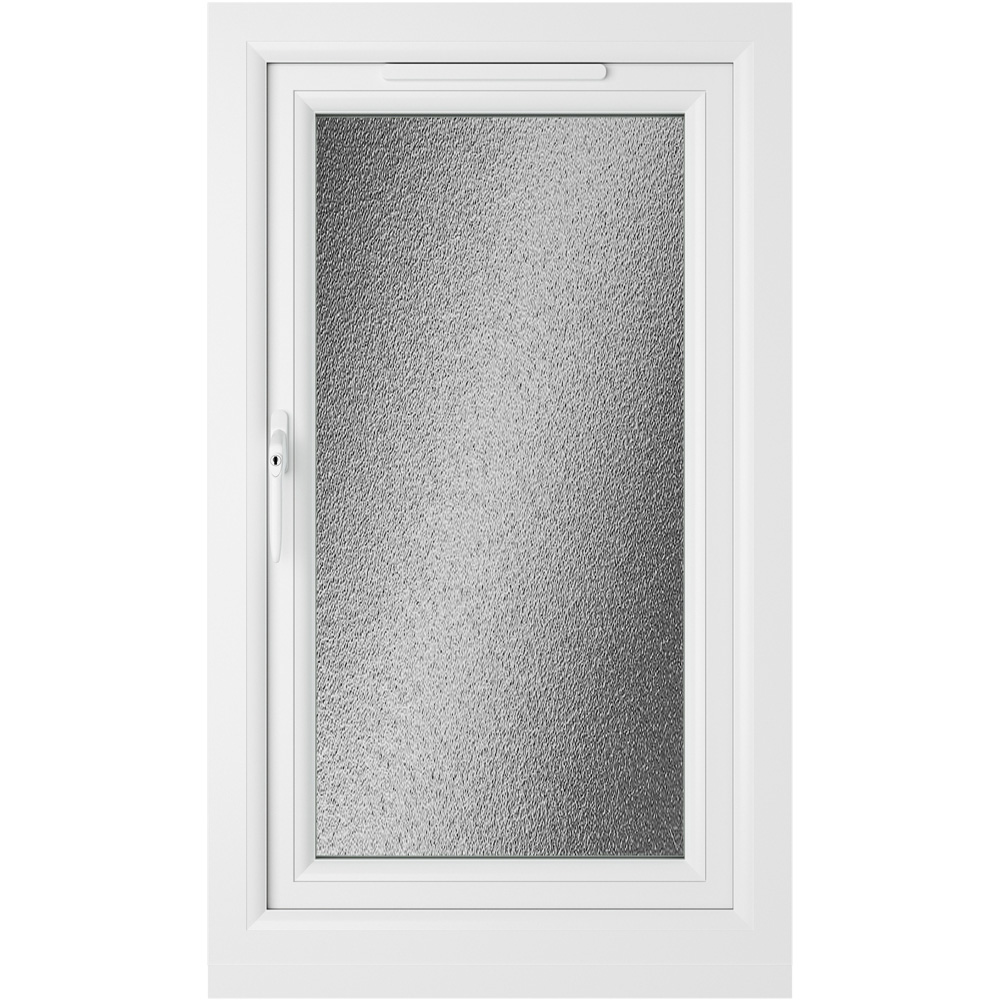 Crystal Agate and White LH Side Hung Obscure Triple Glazed Window 610 x 1040mm Image 3