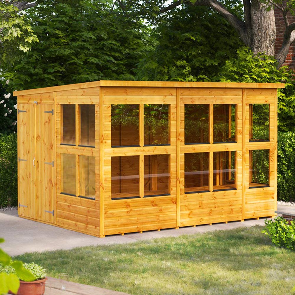 Power 10 x 8ft Pent Double Door Potting Shed Image 2