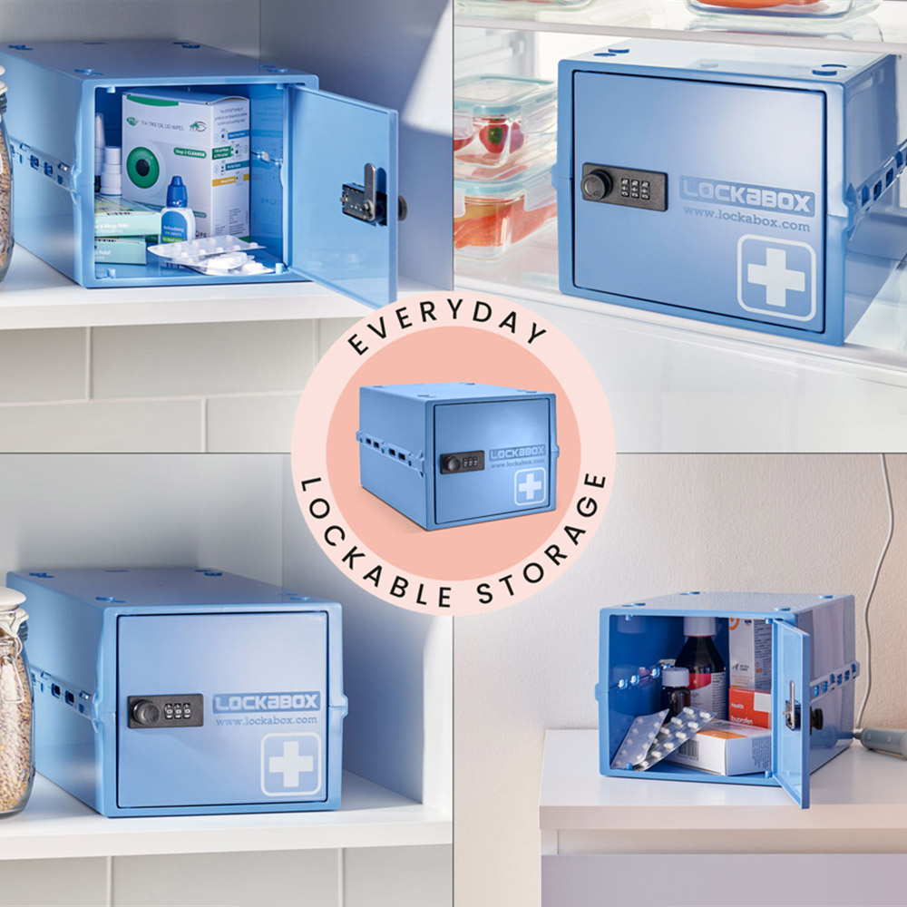 Lockabox One Medi Blue Lockable Safe Box 10.5L Image 3
