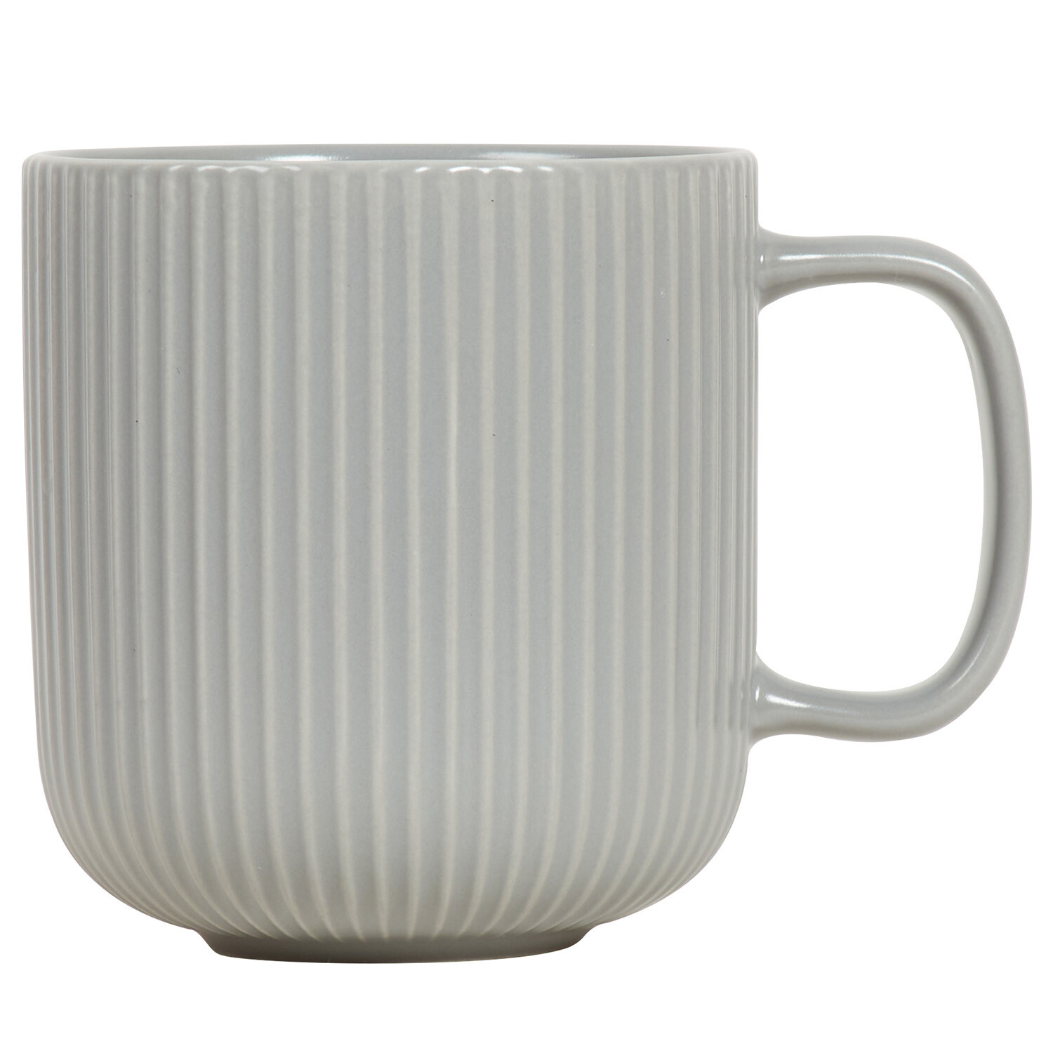 Set of 4 Ribbed Mugs - Grey Image 2