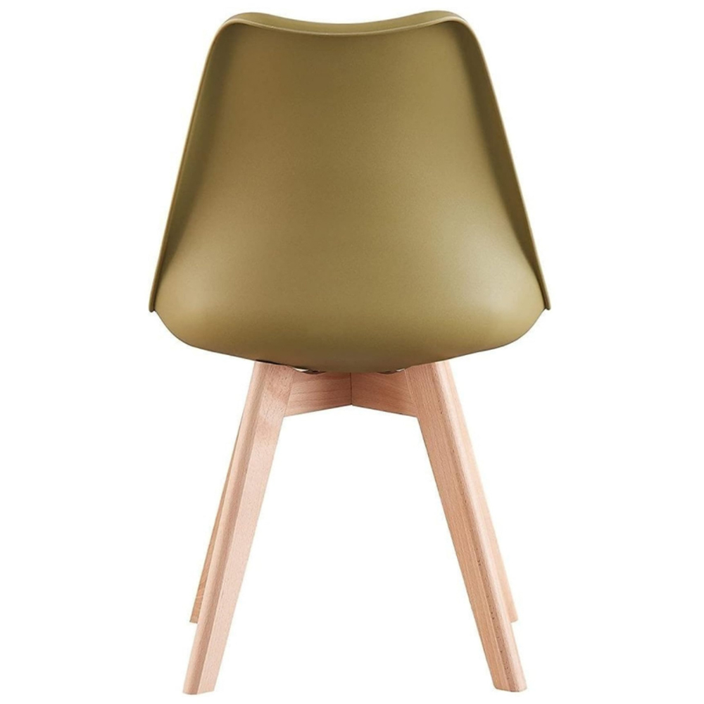 Life Interiors Lorenzo Lime Green Faux Leather Plastic Dining Chairs Set of 2 Image 3