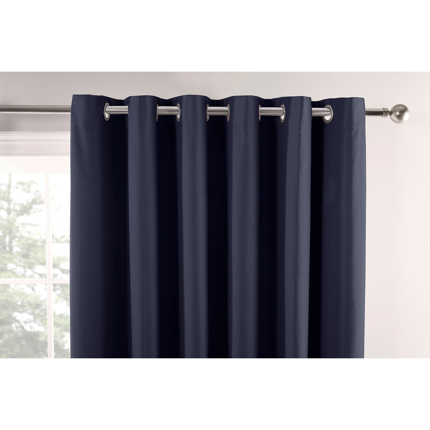 Divante Hoxton Navy Blackout Eyelet Curtains 183 x 168cm Image 3