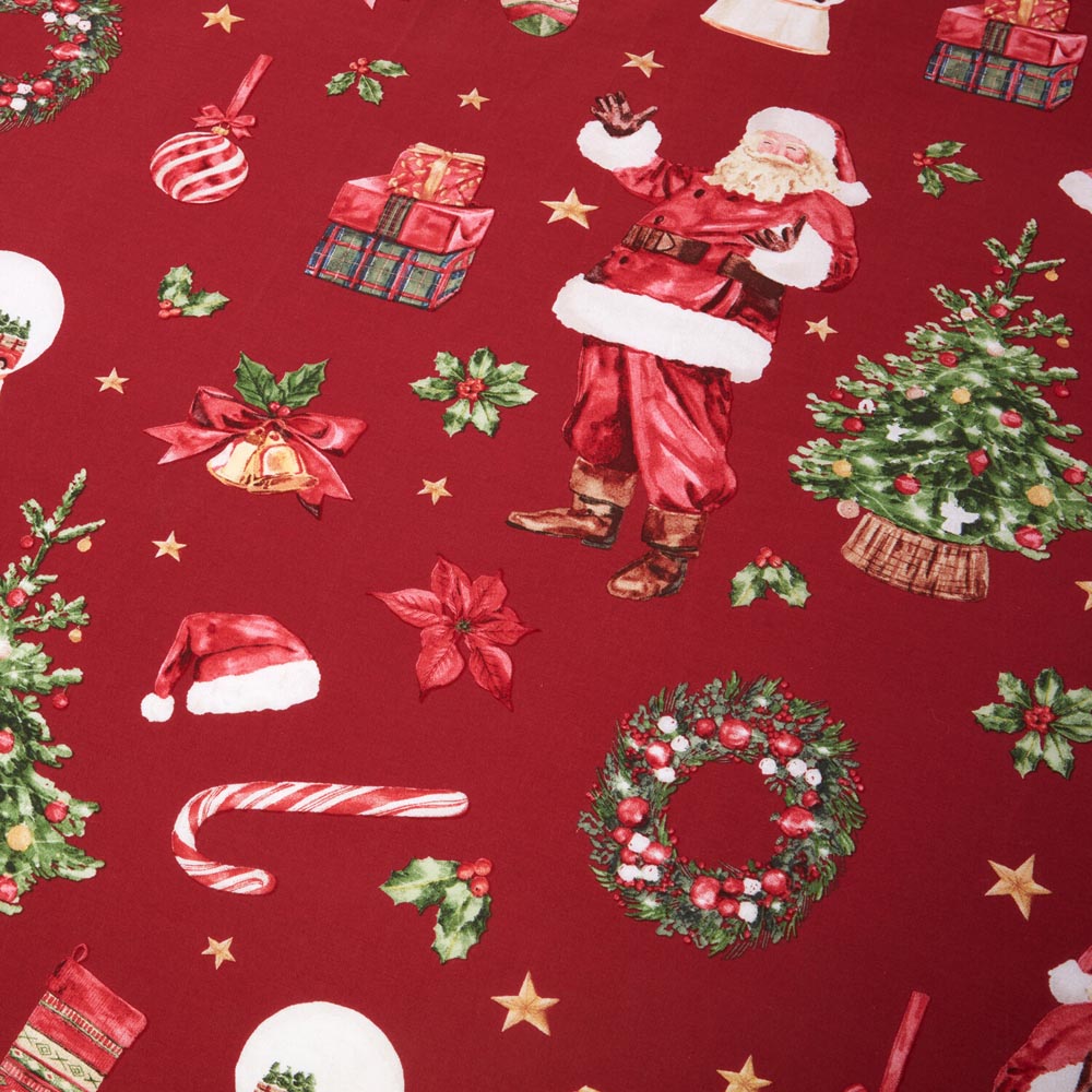 Festive Santa Duvet Set  - Red / King Image 3