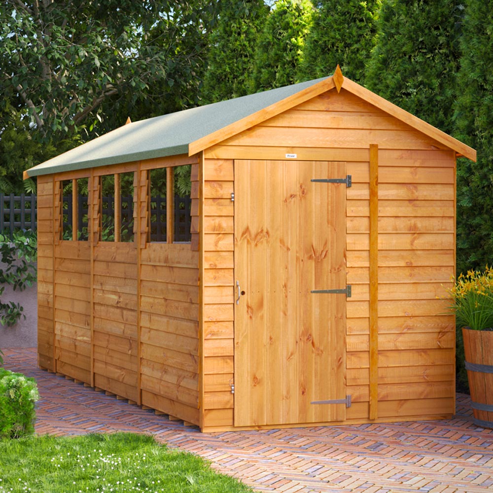 Power Sheds 14 x 6ft Overlap Apex Wooden Shed Image 2