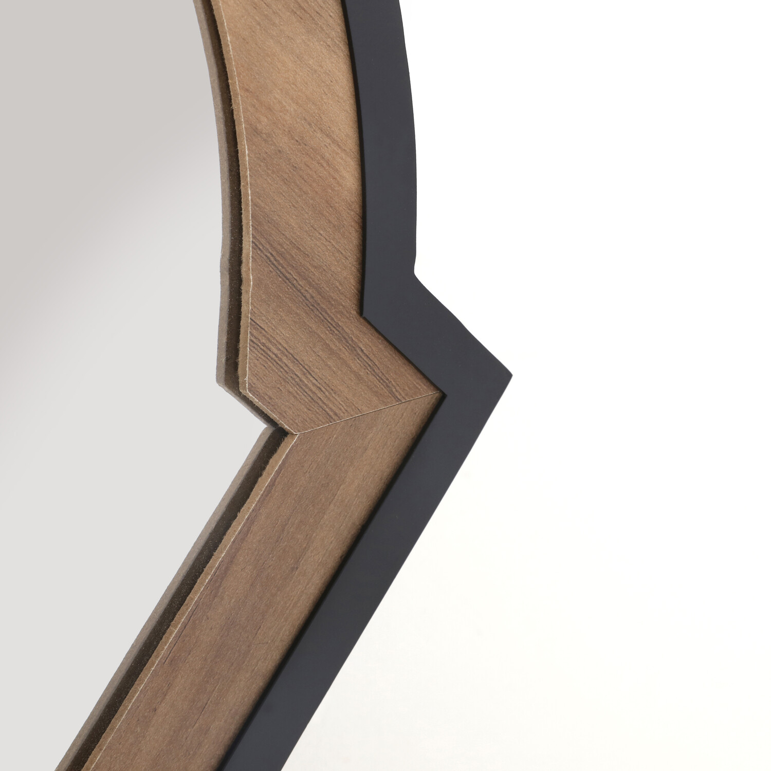 Dark Wood Effect Standing Mirror Brown Image 5