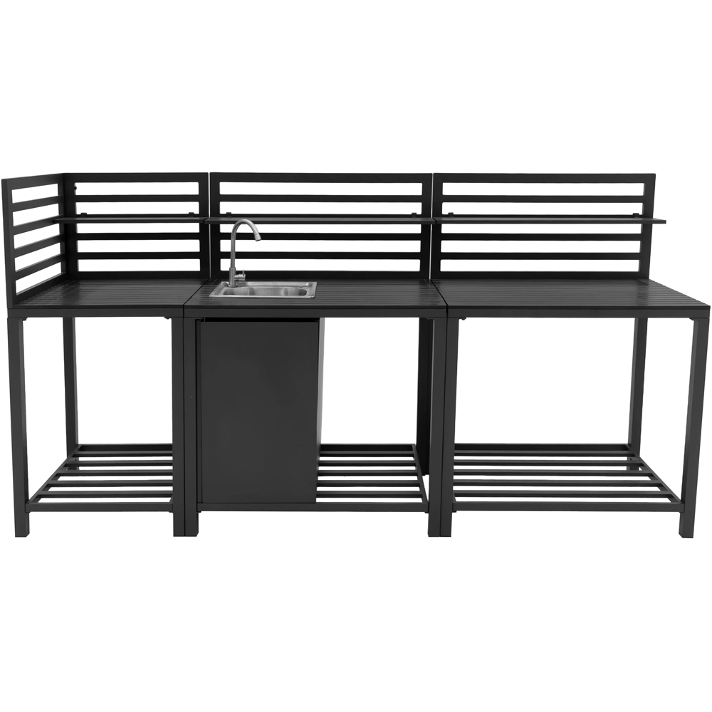 MonsterShop Anthracite Grey 3 Piece Outdoor Kitchen Set Image 2