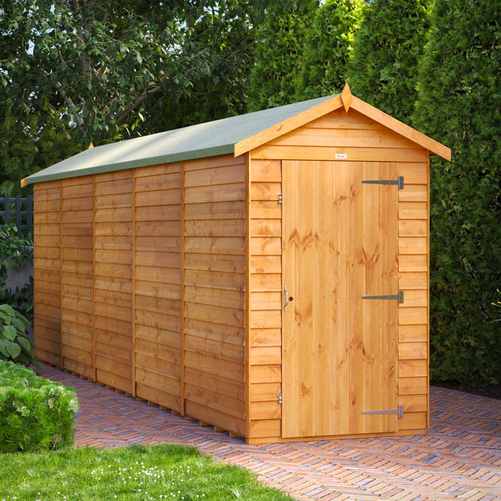 Power Sheds 20 x 4ft Overlap Apex Wooden Shed Image 2