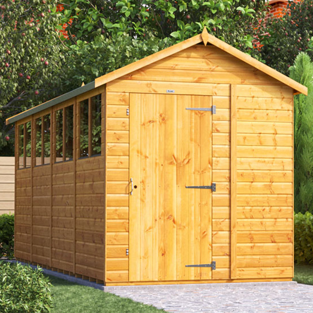 Power Sheds 16 x 6ft Apex Wooden Shed with Window Image 2