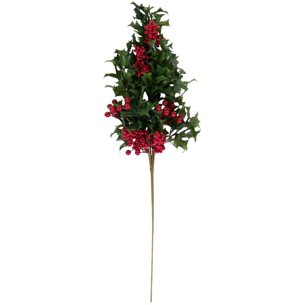 Red Berry and Holly Spray Image 2