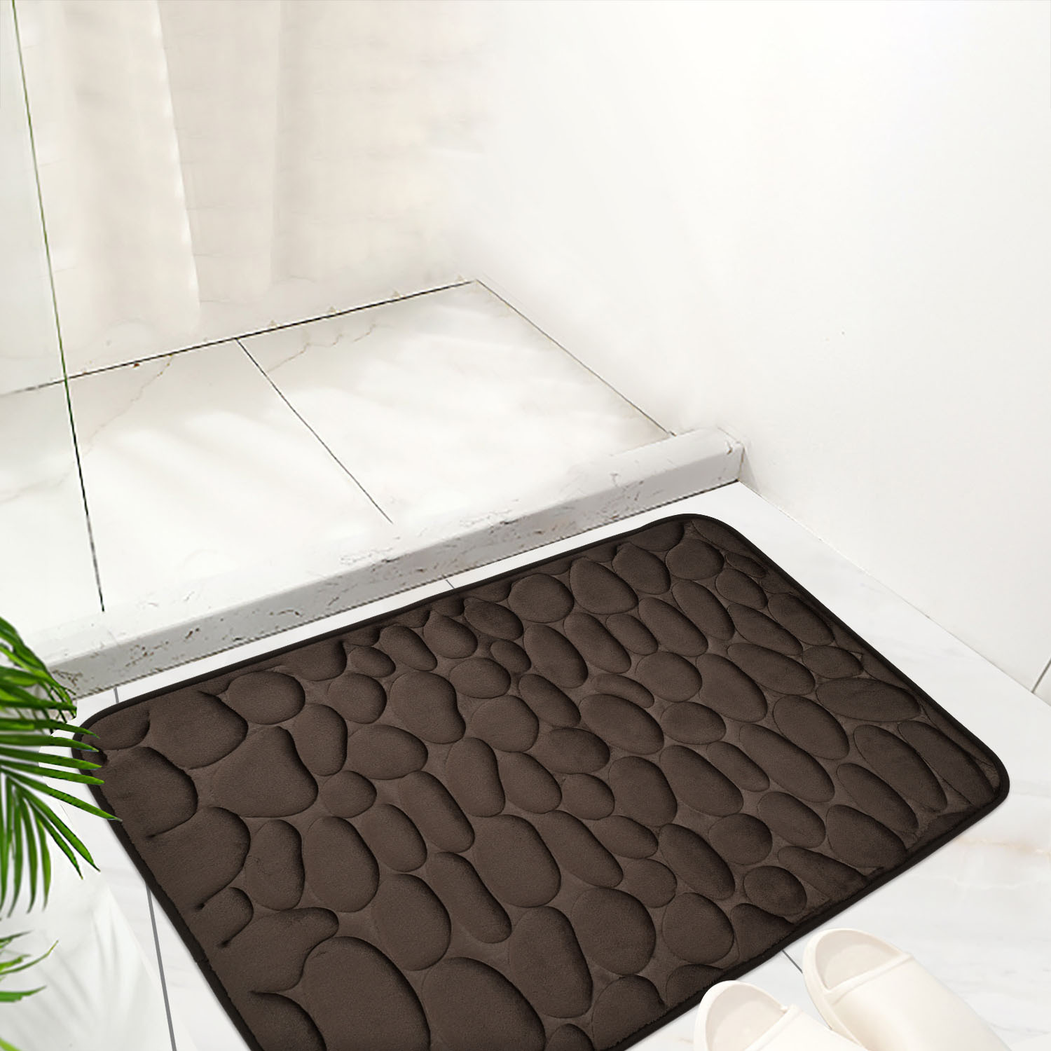 Pebble Bath Mat - Brown Image 2