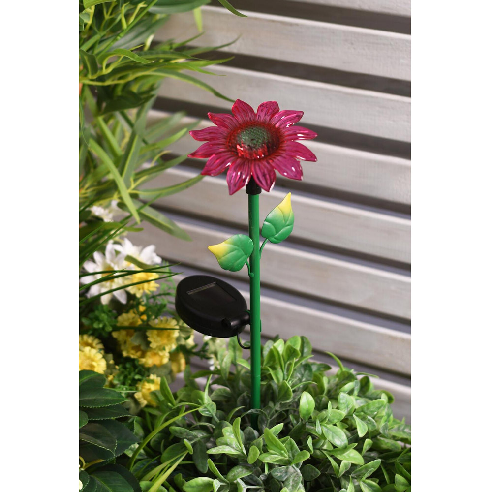 Solar Sunflower Stake Light Image 4