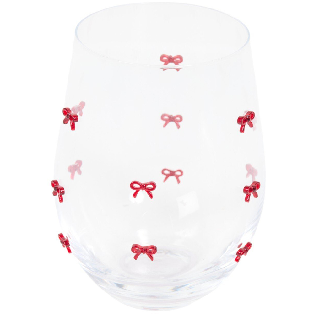 Tall Tumbler with Bows Clear Image 4