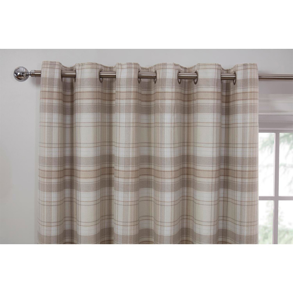 Divante Hatfield Natural Check Blackout Curtains 167 x 137cm Image 2