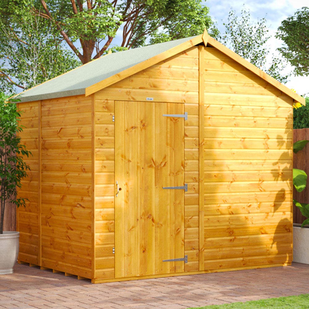 Power Sheds 6 x 8ft Apex Wooden Shed Image 2