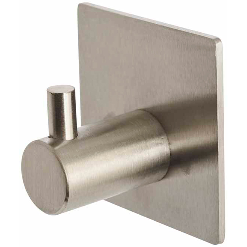 Wilko Stainless Steel Square Self Adhesive Hook Image 2