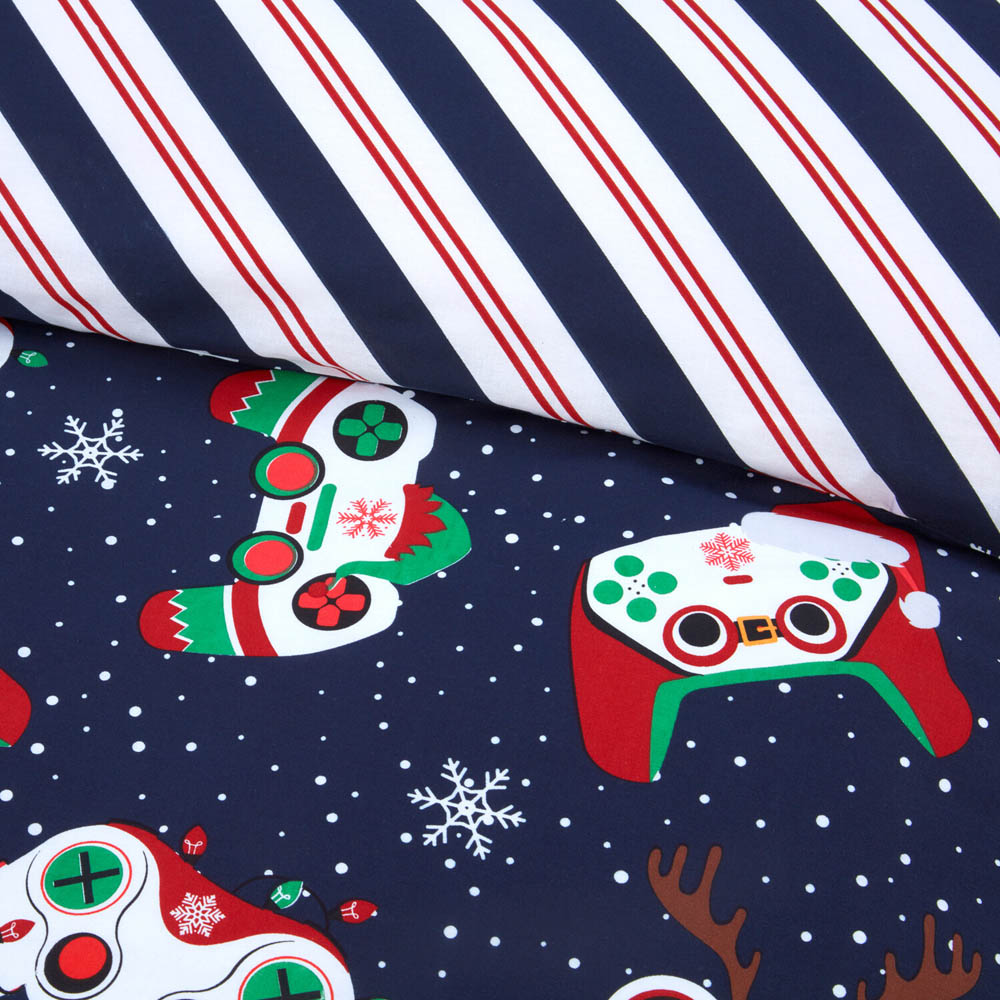 Christmas Gamer Duvet Set - Navy / Double Image 5