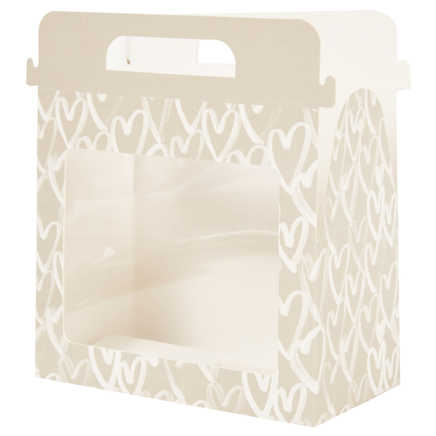 Pack of 2 Gold Hearts Cupcake Boxes - Neutral Image 4