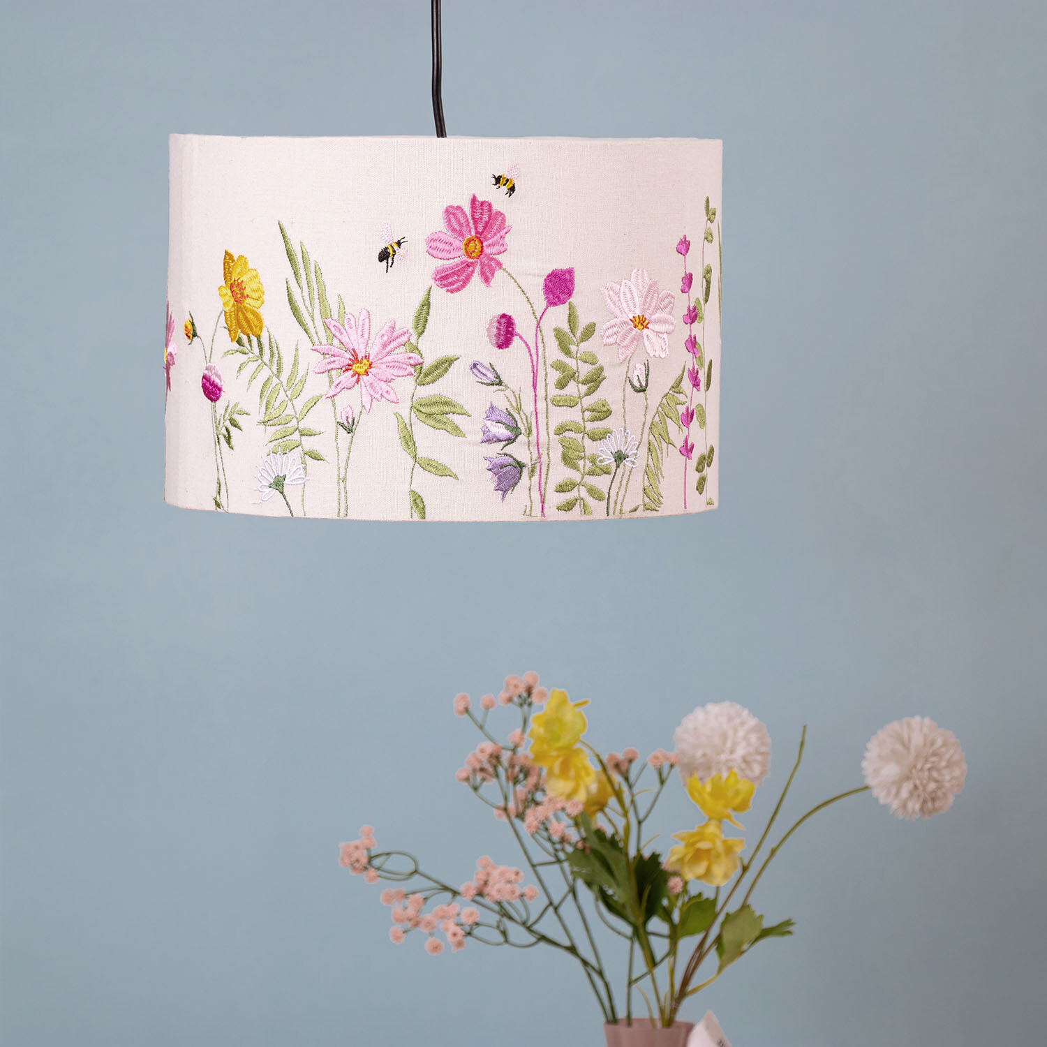 Embroidered Floral Shade - Multicolour Image 2