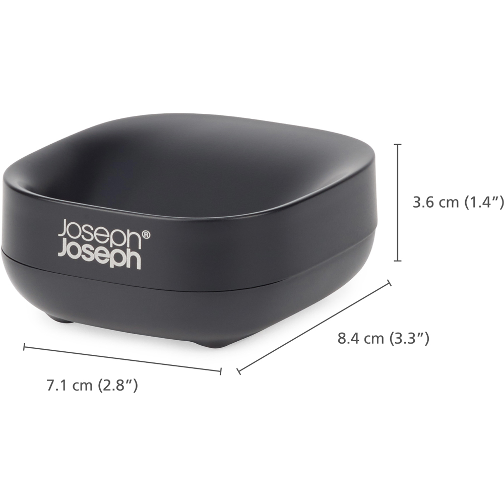 Joseph Joseph Slim Black Compact Soap Dish Image 9
