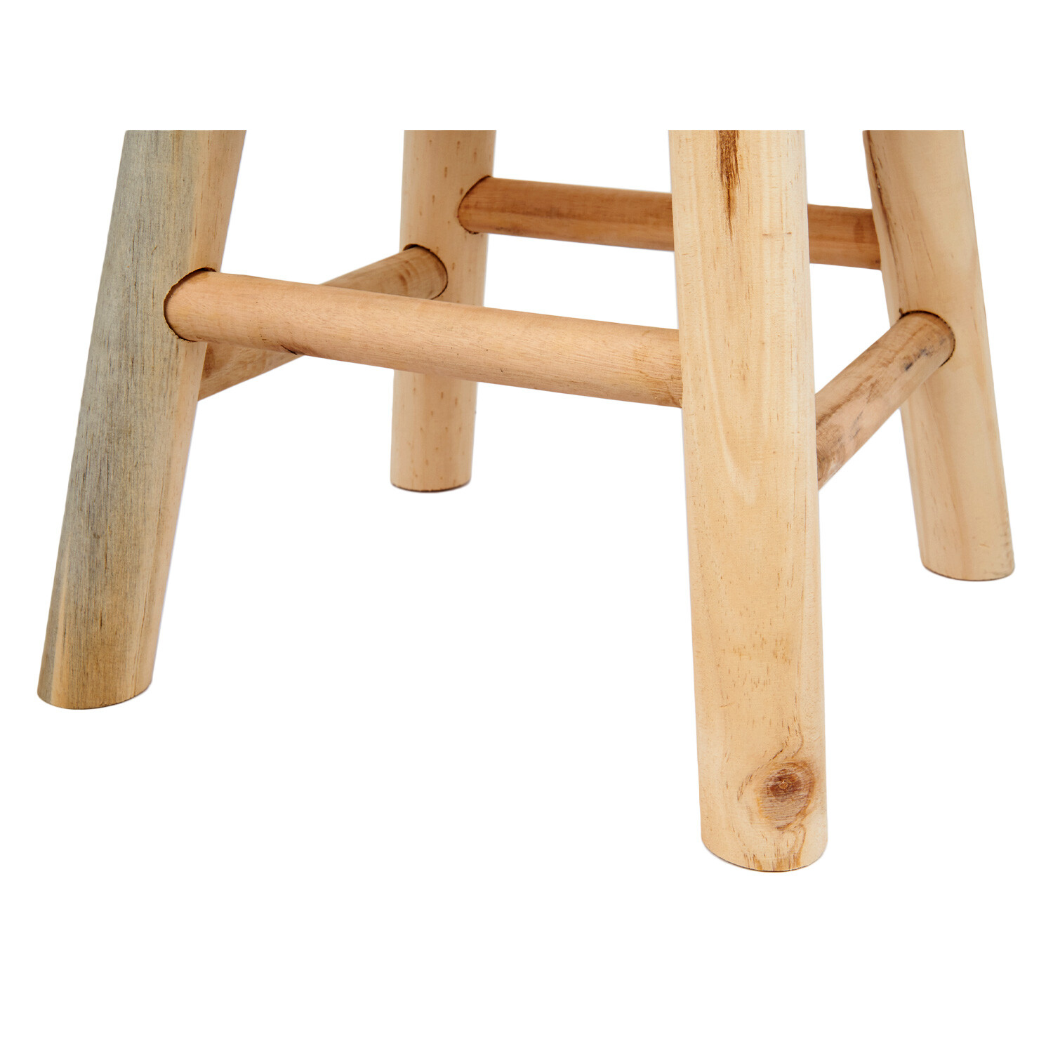 Natural Wooden Footstool Image 4