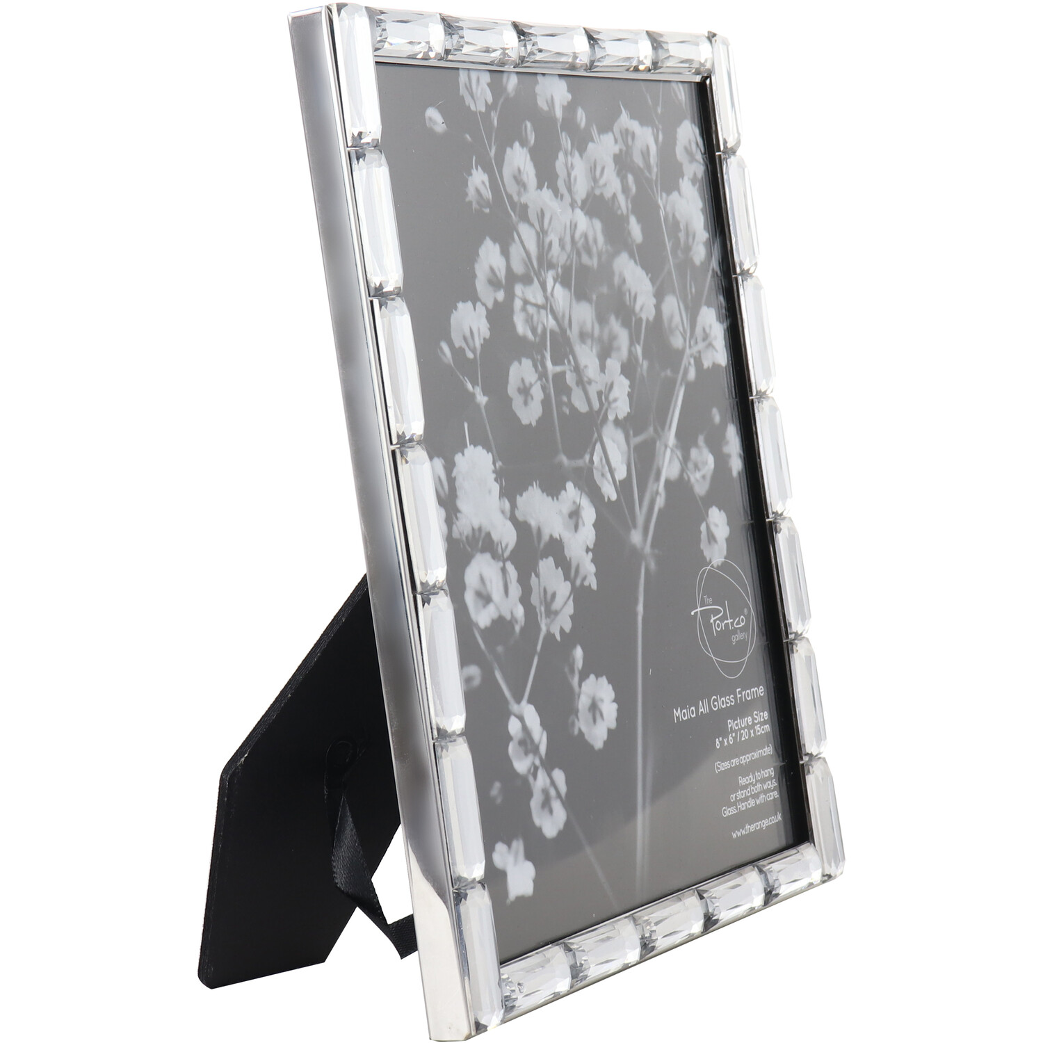 The Port Co. Gallery Maia Silver All Glass Photo Frame 6 x 8 inch Image 5