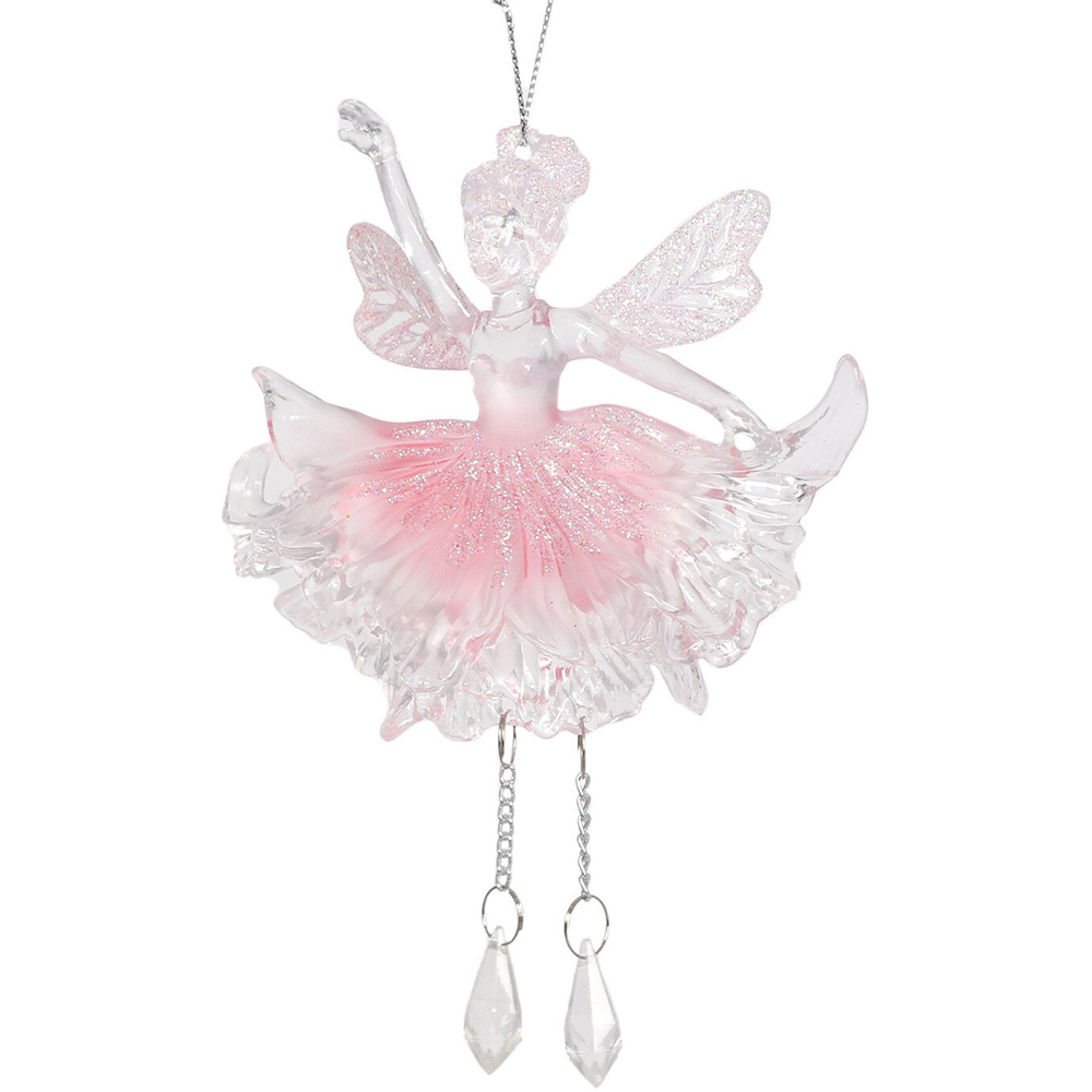 Frosted Pink Glitter Fairy - Pink Image 2