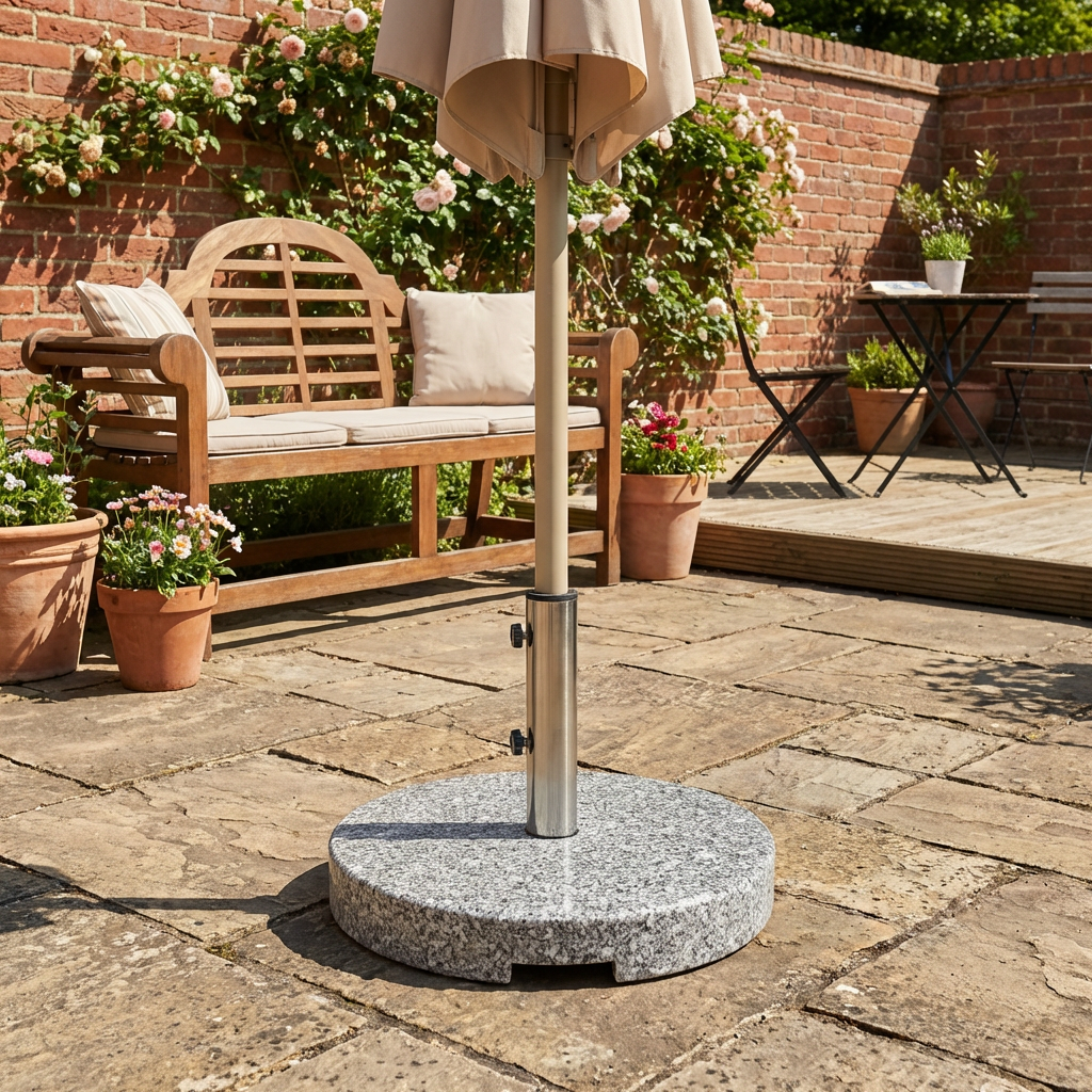 Grey Granite Parasol Base 30kg Image 5