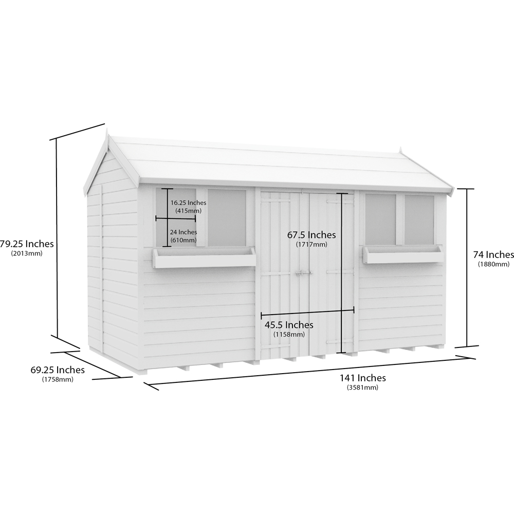 DIY Sheds 12 x 6ft Tongue and Groove Timber Apex Summer Garden Shed Image 9