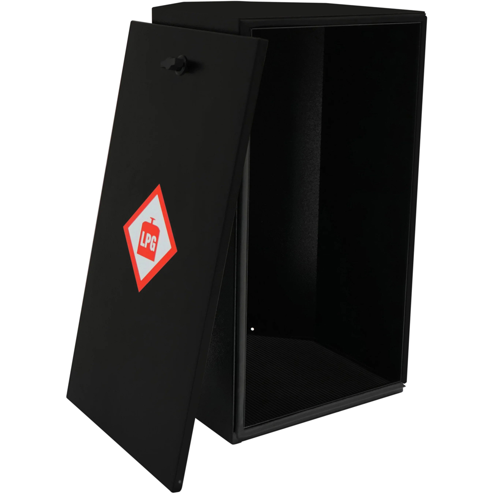MonsterShop Black Steel Gas Bottle Locker 6kg Image 3