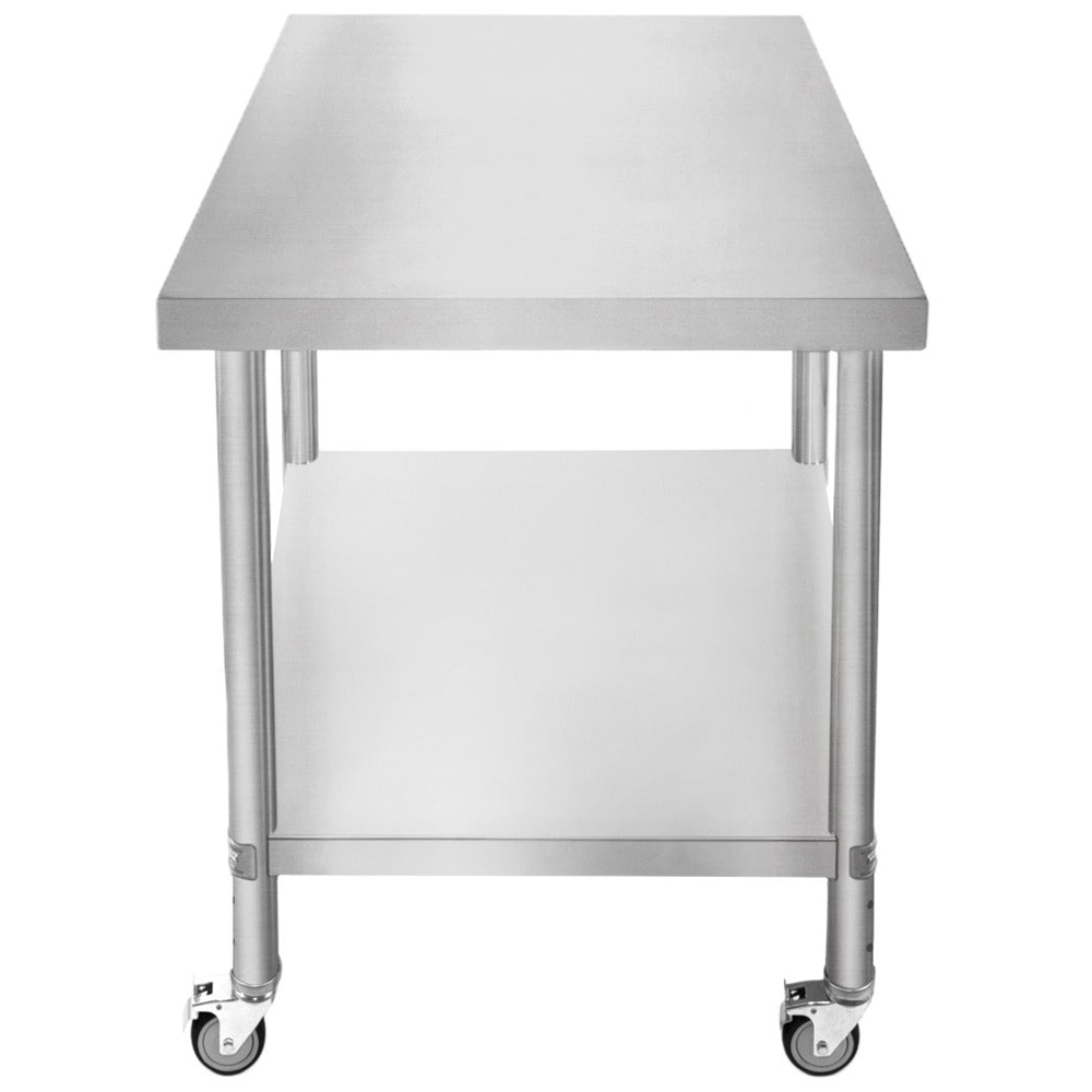 MonsterShop KuKoo 2-Tier Silver Work Table 90 x 76 x 86cm Image 3