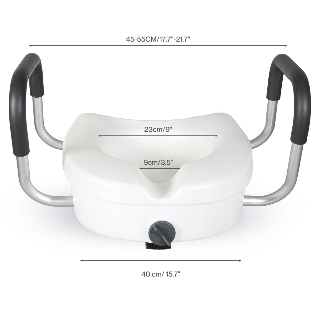 Levede Raised Toilet Seat with Armrest 4.7 inch Image 9