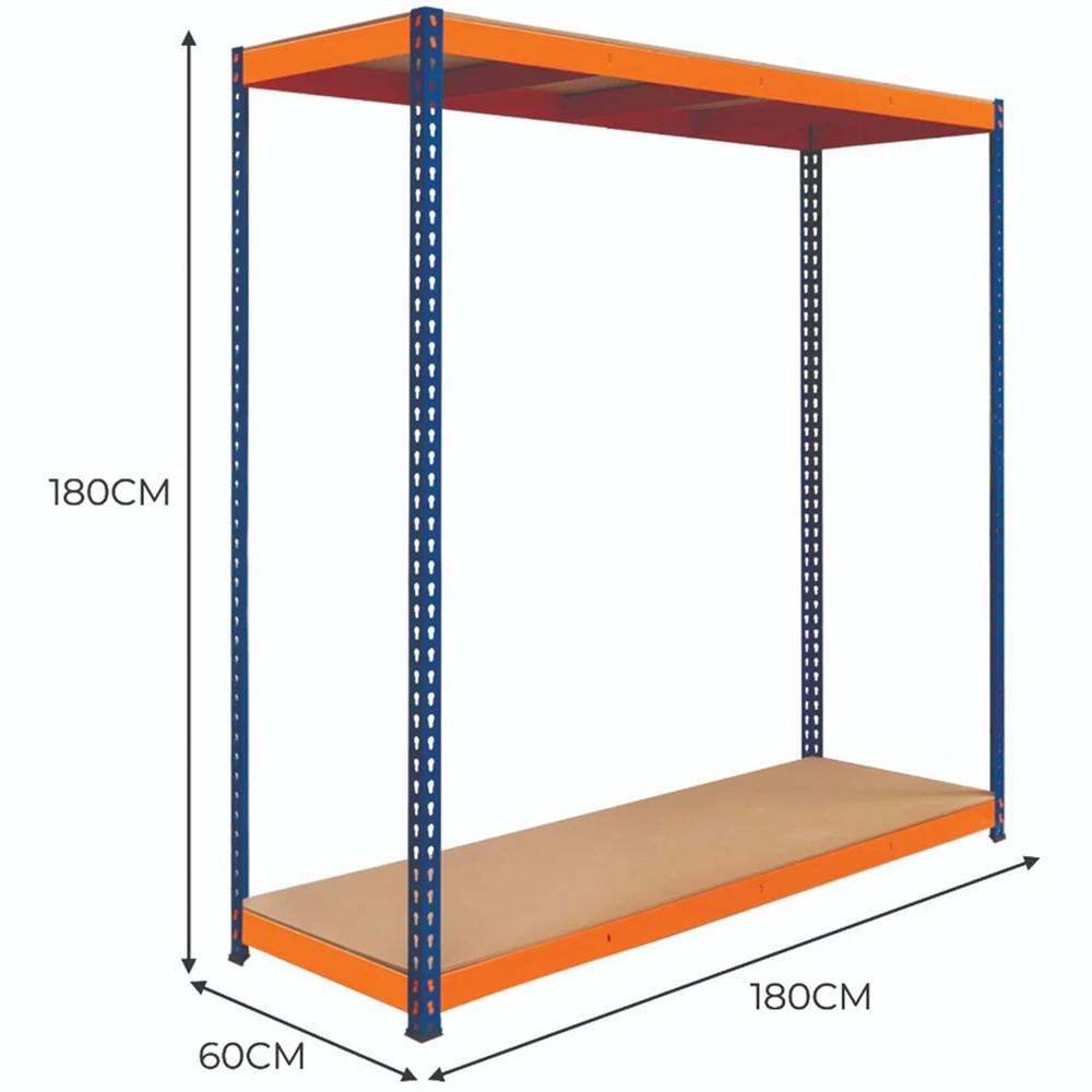 Monster Shop S Rax 2 Shelf Blue and Orange Shelving Unit Image 6