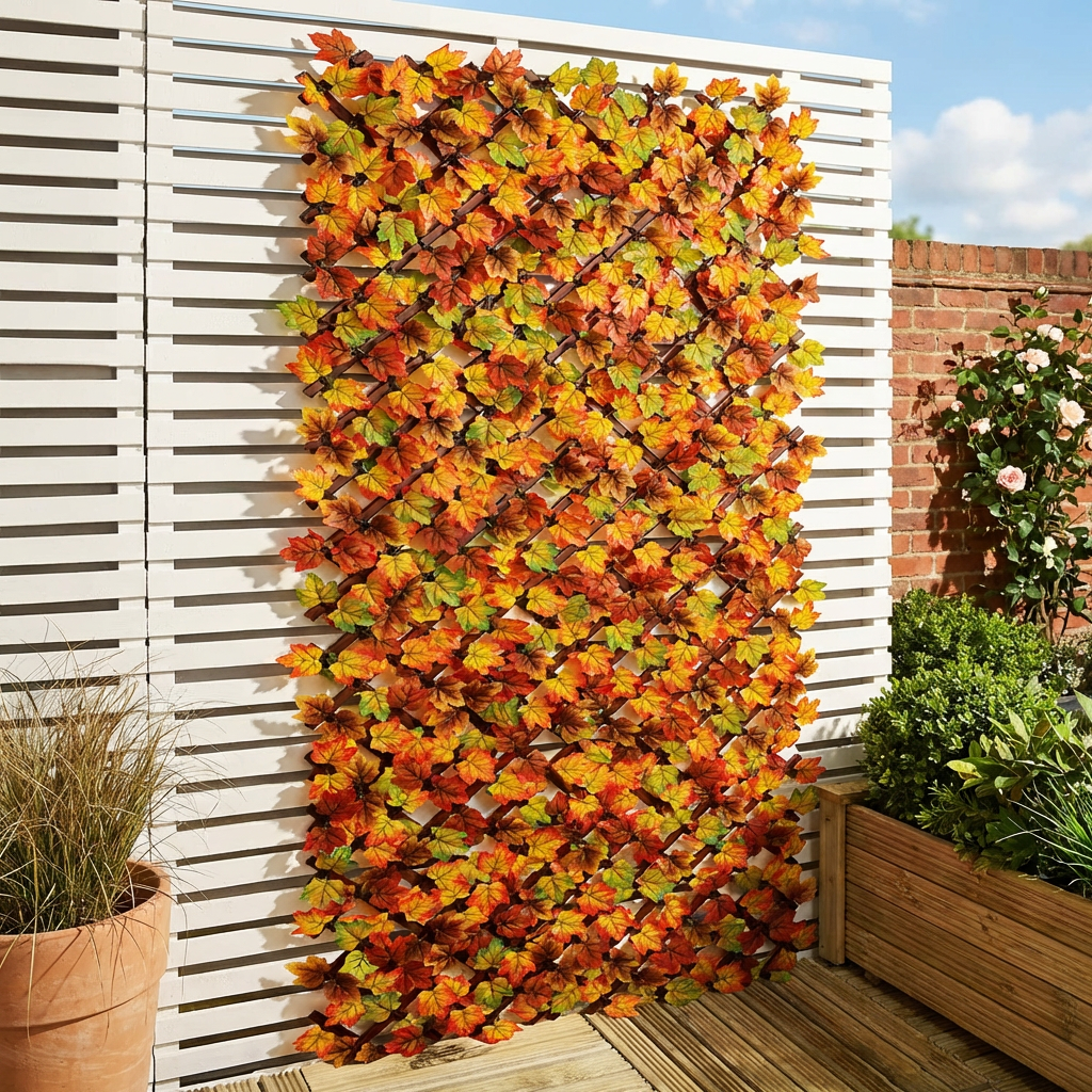 Autumn Leaf Fence Multicolour Image 5