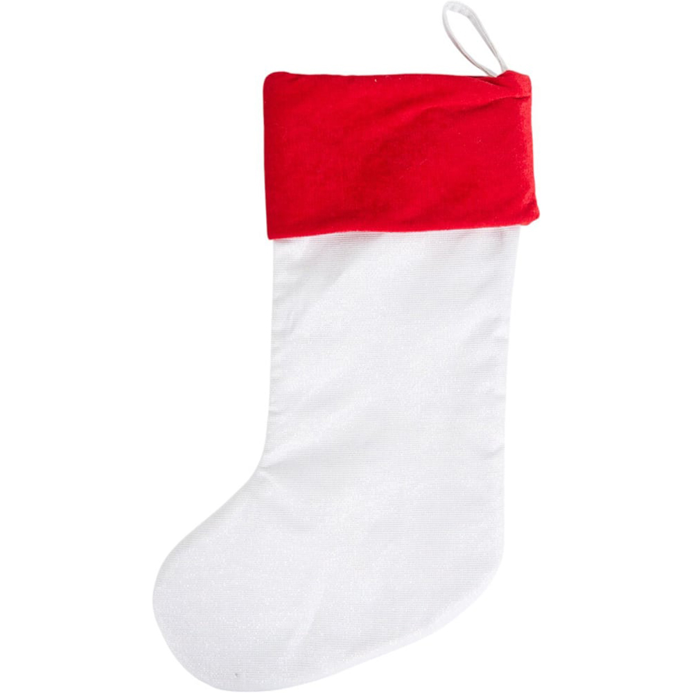 Sparkly Holly StockingWhite and Red Image 3